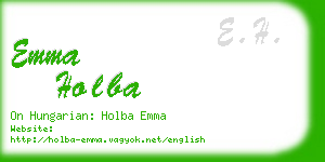 emma holba business card